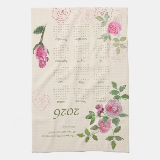 JW year text Matthew 5:3 calendar customize Geschirrtuch (Vertikal)