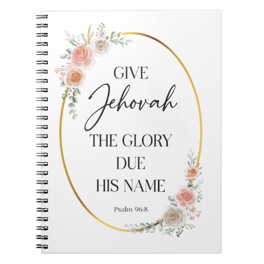 JW Year Text Spiral Notebook Notizblock (Vorderseite)