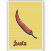 Jwala Chili Pepper Aufkleber (Vorderseite)