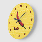 Jwala Chili Pepper Clock Große Wanduhr (Winkel)