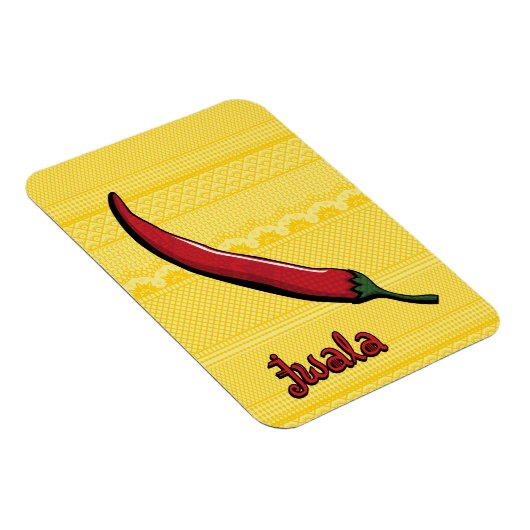 Jwala Chili Pepper Flexible Magnet (Rechte Seite)