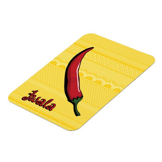 Jwala Chili Pepper Flexible Magnet (Linke Seite)