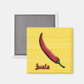 Jwala Chili Pepper Magnet (Vorderseite/Rückseite)
