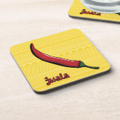 Jwala Chili Pepper Plastic Untersetzer (Linke Seite)