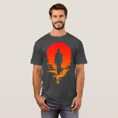 JWick und Hund Sunset-Geschenk T-Shirt (Vorne ganz)