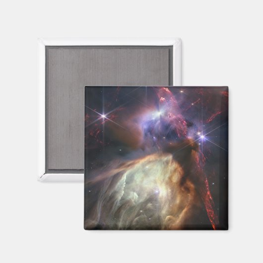 JWST-Bild der Rho-Ophiuchi-Sterne Magnet (Vorderseite/Rückseite)