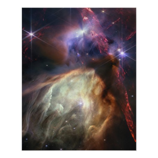 JWST-Bild der Rho-Ophiuchi-Sterne Poster (Vorderseite)