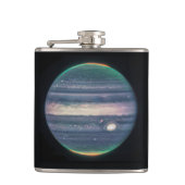 JWST-Bild des Planeten Jupiter in Infrarot Flachmann (Vorderseite)