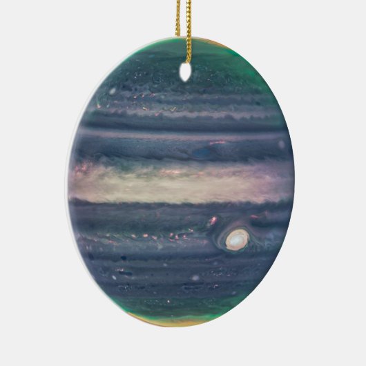 JWST-Bild des Planeten Jupiter in Infrarot Keramik Ornament (Rechts)