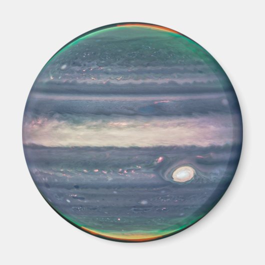 JWST-Bild des Planeten Jupiter in Infrarot Magnet (Vorne)