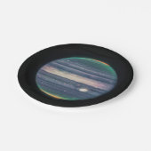 JWST-Bild des Planeten Jupiter in Infrarot Pappteller (Schrägansicht)