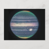 JWST-Bild des Planeten Jupiter in Infrarot-Postkar Postkarte (Vorderseite)