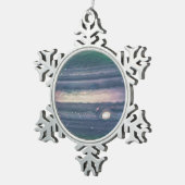 JWST-Bild des Planeten Jupiter in Infrarot Schneeflocken Zinn-Ornament (Rechts)