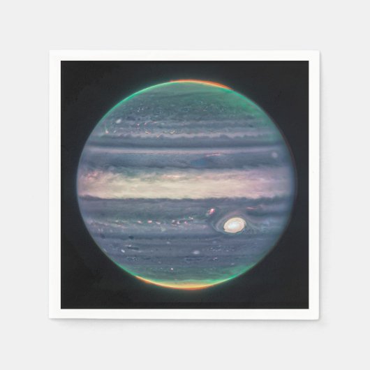 JWST-Bild des Planeten Jupiter in Infrarot Serviette (Vorderseite)