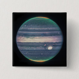 JWST-Bild des Planeten Jupiter in Infrarot-Taste Button