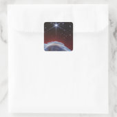JWST-Bild des Rosshaennebels Quadratischer Aufkleber (Tasche)