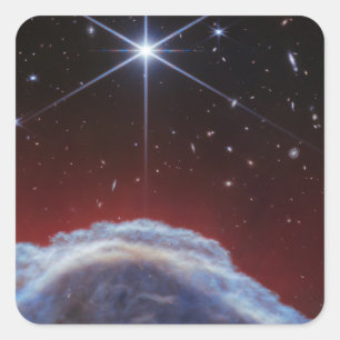 JWST-Bild des Rosshaennebels Quadratischer Aufkleber