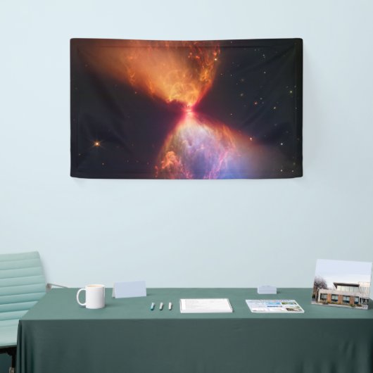 JWST Hourglass Protostar Formation Banner (Messeveranstaltung)