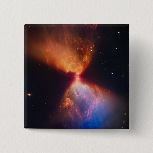 JWST Hourglass Protostar Formation Button (Vorderseite)