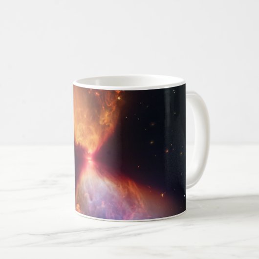 JWST Hourglass Protostar Formation Kaffeetasse (VorderseiteRechts)