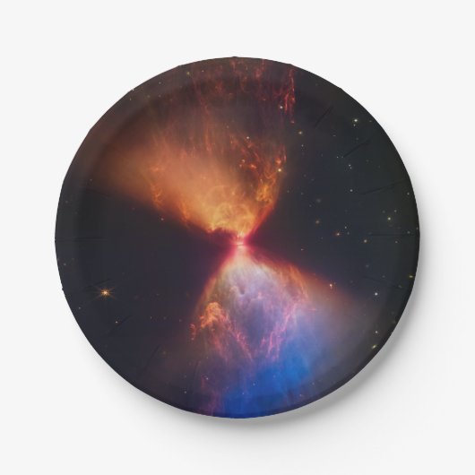 JWST Hourglass Protostar Formation Pappteller (Vorderseite)