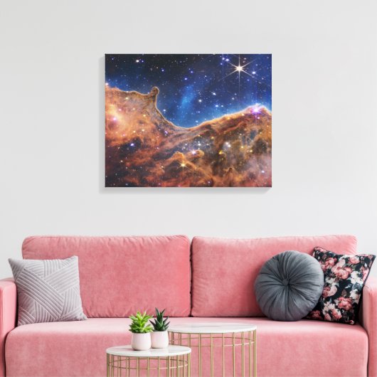 JWST James Webb Space Telescope Cosmic Cliffs Show Leinwanddruck (Insitu (Wohnzimmer))