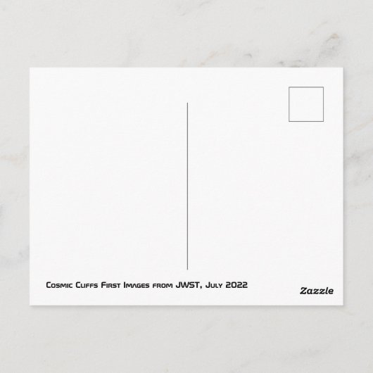 JWST James Webb Space Telescope Cosmic Postkarte (Rückseite)