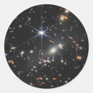 JWST James Webb Space Telescope Erstes Bild Runder Aufkleber