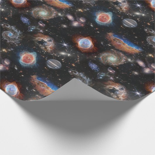 JWST James Webb Space Telescope Foto Collage Geschenkpapier (Ecke)