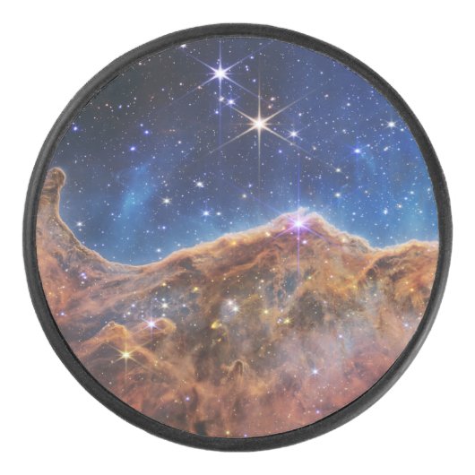 JWST James Webb Space Telescope Kosmic Cliffs Eishockey Puck (Vorderseite)