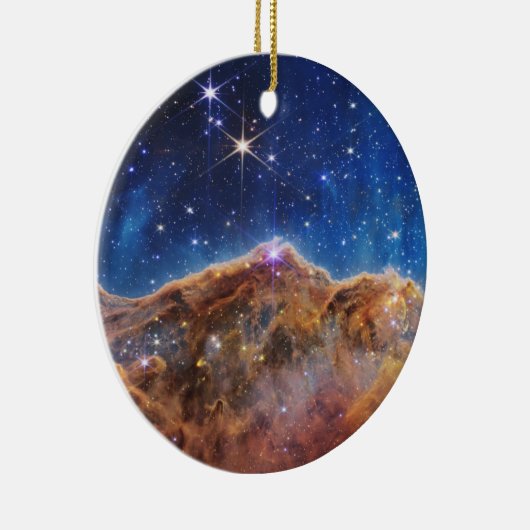 JWST James Webb Space Telescope Kosmic Cliffs Keramik Ornament (Rechts)