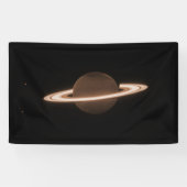 JWST James Webb Space Telescope Saturn Infrared Banner (Horizontal)