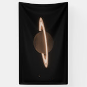 JWST James Webb Space Telescope Saturn Infrared Banner (Vertikal)