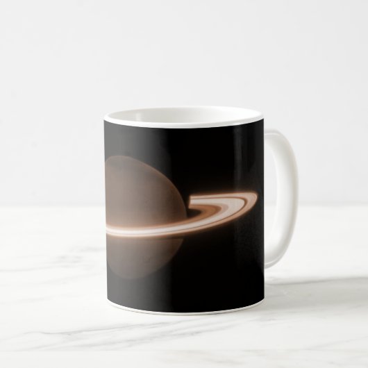 JWST James Webb Space Telescope Saturn Infrared Kaffeetasse (VorderseiteRechts)