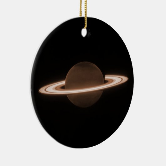 JWST James Webb Space Telescope Saturn Infrared Keramik Ornament (Rechts)