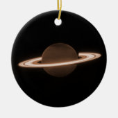 JWST James Webb Space Telescope Saturn Infrared Keramik Ornament (Vorne)