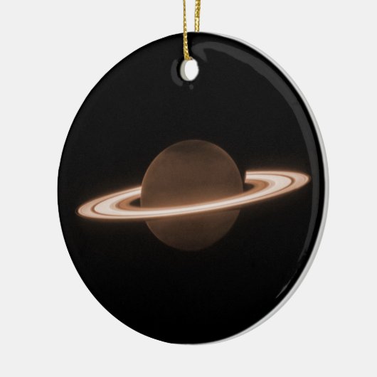 JWST James Webb Space Telescope Saturn Infrared Keramik Ornament (Links)