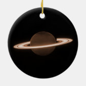 JWST James Webb Space Telescope Saturn Infrared Keramik Ornament (Hinten)
