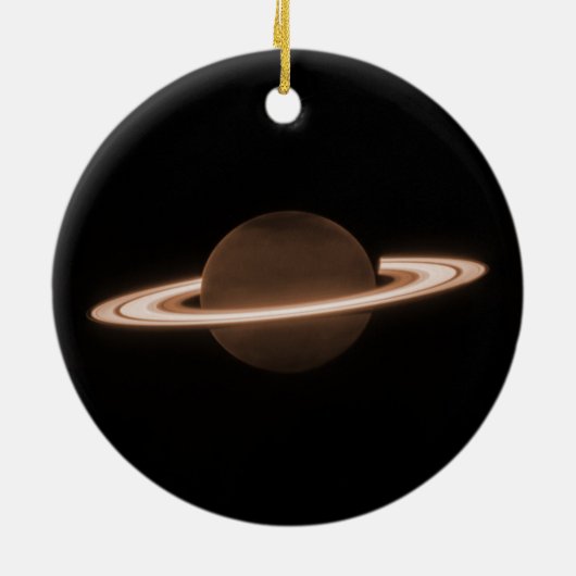 JWST James Webb Space Telescope Saturn Infrared Keramik Ornament (Hinten)