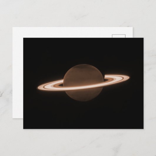 JWST James Webb Space Telescope Saturn Infrared Postkarte (Vorne/Hinten)