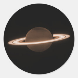 JWST James Webb Space Telescope Saturn Infrared Runder Aufkleber