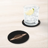 JWST James Webb Space Telescope Saturn Infrared Runder Pappuntersetzer (Vor Ort)