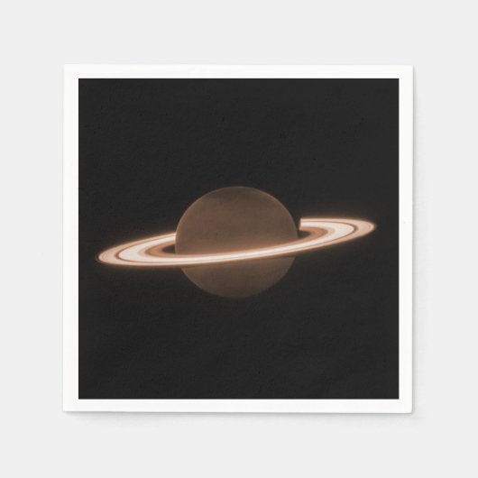 JWST James Webb Space Telescope Saturn Infrared Serviette (Vorderseite)