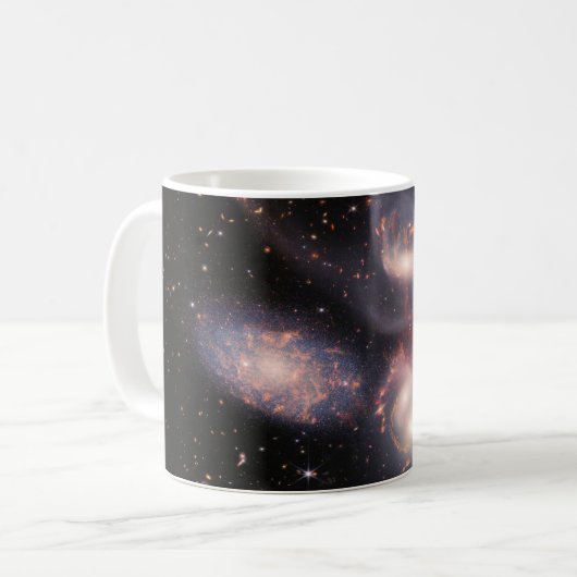 JWST James Webb Space Telescope Stephans Quintet Kaffeetasse (Vorderseite Links)