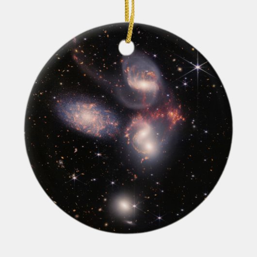 JWST James Webb Space Telescope Stephans Quintet Keramik Ornament (Vorne)
