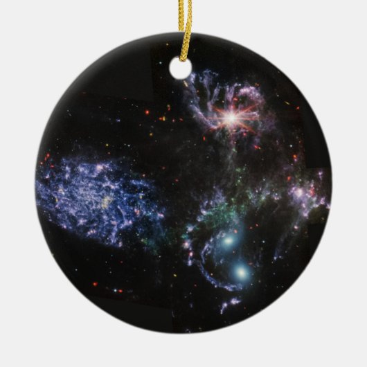 JWST James Webb Space Telescope Stephans Quintet Keramik Ornament (Vorne)