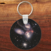 JWST James Webb Space Telescope Stephans Quintet Schlüsselanhänger (Vorderseite)