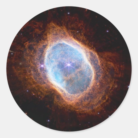JWST James Webb Telescope Southern Ring Nebula Runder Aufkleber (Vorderseite)