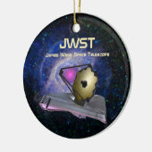 JWST mit Startdatum Keramik Ornament (Links)