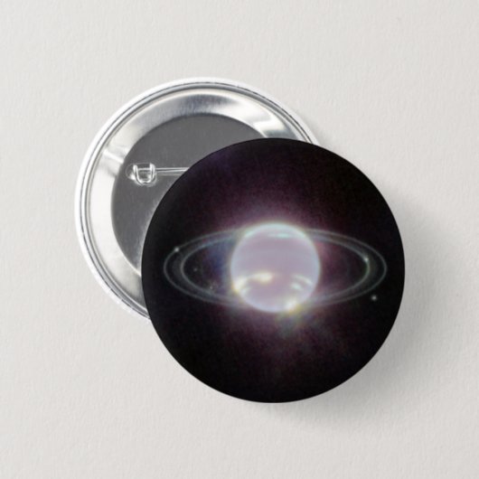 JWST Rings of Planet Neptune Button (Vorne & Hinten)
